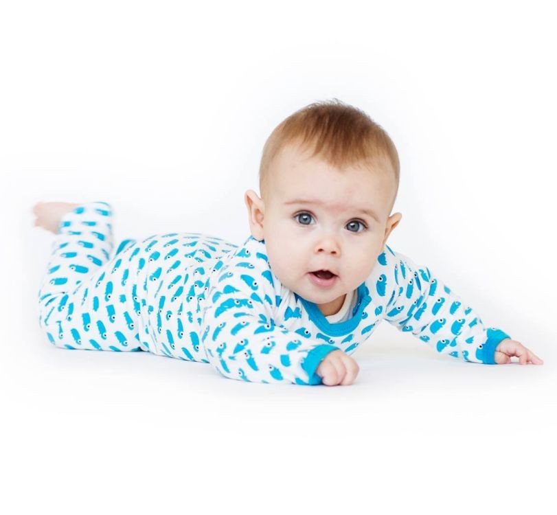 Mini Cirkus jumpsuit logo blauw
