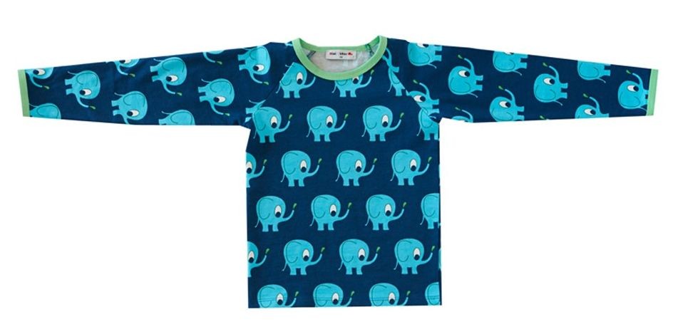 Mini Cirkus longsleeve olifanten blauw
